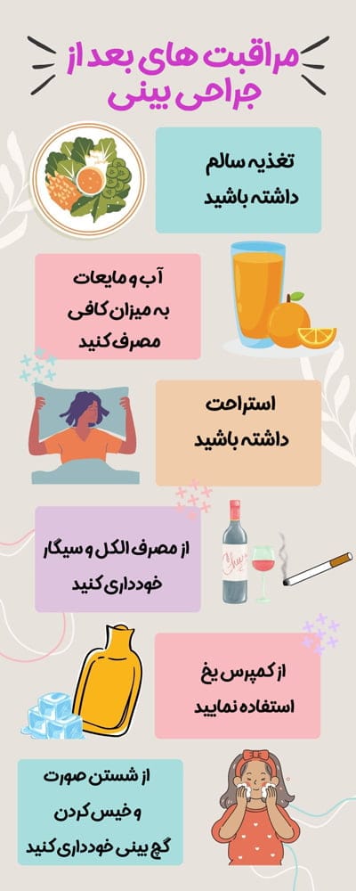 مراقبت های بعد از جراحی بینی - دکتر زرین قلم